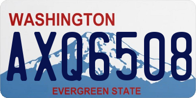 WA license plate AXQ6508
