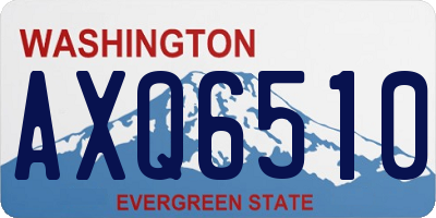 WA license plate AXQ6510