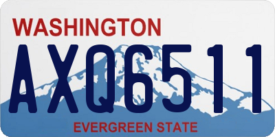 WA license plate AXQ6511