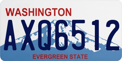 WA license plate AXQ6512