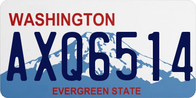WA license plate AXQ6514