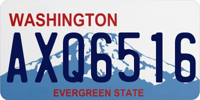 WA license plate AXQ6516