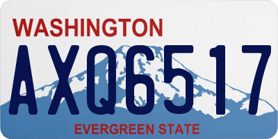 WA license plate AXQ6517