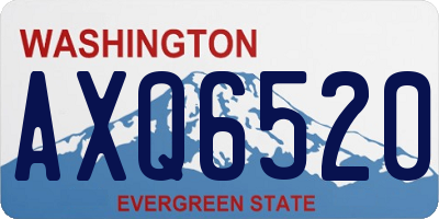 WA license plate AXQ6520