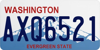 WA license plate AXQ6521