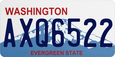 WA license plate AXQ6522