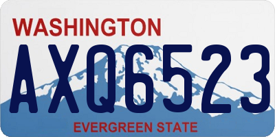 WA license plate AXQ6523