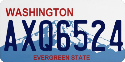 WA license plate AXQ6524