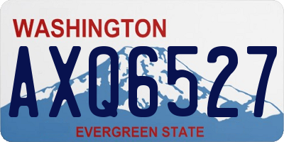 WA license plate AXQ6527