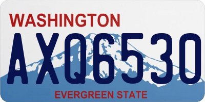 WA license plate AXQ6530