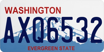 WA license plate AXQ6532
