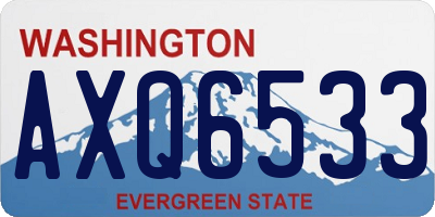 WA license plate AXQ6533