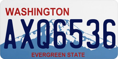 WA license plate AXQ6536