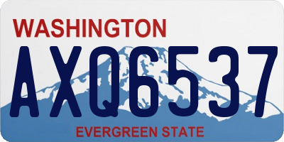 WA license plate AXQ6537