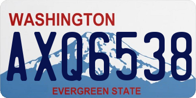 WA license plate AXQ6538