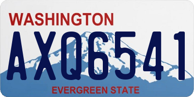 WA license plate AXQ6541