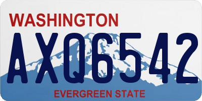 WA license plate AXQ6542