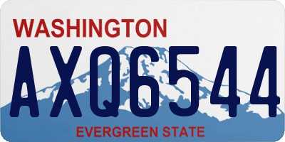 WA license plate AXQ6544
