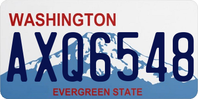 WA license plate AXQ6548