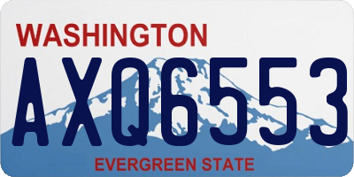WA license plate AXQ6553