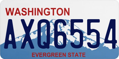 WA license plate AXQ6554