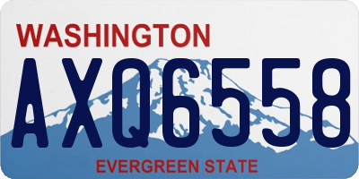 WA license plate AXQ6558