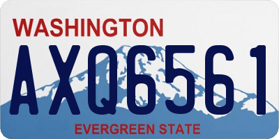WA license plate AXQ6561