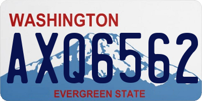 WA license plate AXQ6562