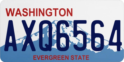 WA license plate AXQ6564
