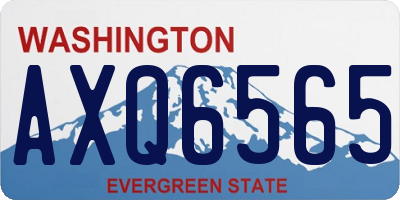 WA license plate AXQ6565