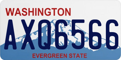 WA license plate AXQ6566