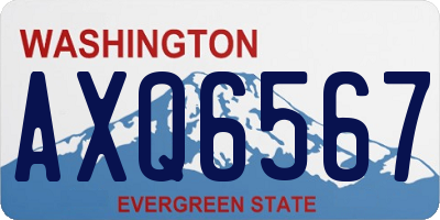 WA license plate AXQ6567