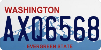 WA license plate AXQ6568