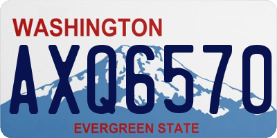 WA license plate AXQ6570