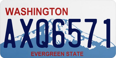 WA license plate AXQ6571