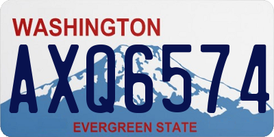 WA license plate AXQ6574