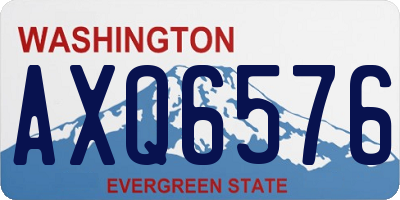 WA license plate AXQ6576