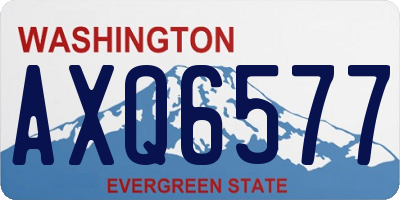 WA license plate AXQ6577