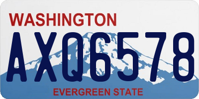 WA license plate AXQ6578
