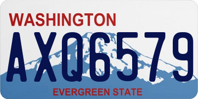 WA license plate AXQ6579