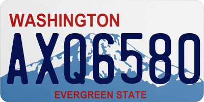 WA license plate AXQ6580