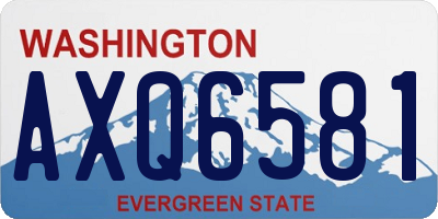 WA license plate AXQ6581