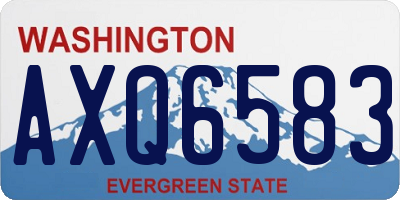 WA license plate AXQ6583