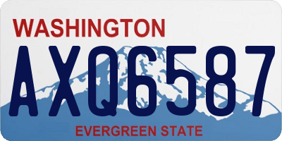 WA license plate AXQ6587