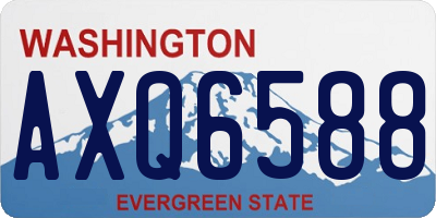 WA license plate AXQ6588