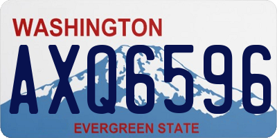 WA license plate AXQ6596