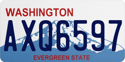 WA license plate AXQ6597