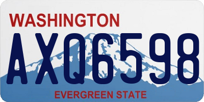 WA license plate AXQ6598
