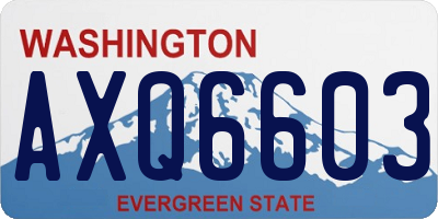 WA license plate AXQ6603