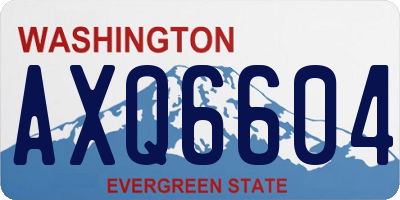WA license plate AXQ6604